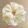 Scrunchie de malha grande estilo coreano para mulheres, acessório de cabelo estilo preguiçoso vintage, elástico para coque, enfeite de cabelo