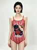 Trajes de banho de natação de corrida no atacado para mulheres, camada única, sem bojo, fofos, esportivos, conservadores, projetados para piscinas, treinamento e competições.