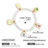 Wanxing Venta Caliente Transfronteriza Etiqueta Estampada Gota de Aceite Pulsera de Perlas Acero Inoxidable Chapado en Oro Pulsera para Mujer Joyería de Moda
