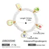 Jieding Pulsera de Acero Inoxidable Imitación Perla Estilo Europeo y Americano Joyería de Lujo Ligero Alta Gama Popular Transfronteriza Acero de Titanio Joyería con Goteo de Aceite para Mujeres