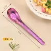 Colher de Titânio Puro Martelado para Profissionais e Estudantes, Utensílio de Jantar Saudável, Antibacteriana, Uso Doméstico, Colher de Sopa Infantil, Colher de Arroz, Espátula de Arroz, Concha