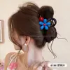 Presilha de cabelo flor de acetato simples e elegante para mulheres, novo modelo 2026, presilha para a parte de trás da cabeça, grampo para meio rabo de cavalo, presilha de tubarão