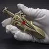 Isqueiro Formato Espada Yitian e Faca Mata-Dragão Chama Verde Recarregável À Prova de Vento Criativo Stand Especial Divertido Atacado