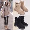 2025 Exportação Novo Inverno Cano Alto Zíper Lateral Moda Forrado com Lã Botas de Neve Femininas Quentes Acolchoadas Sapatos de Algodão Botas Curtas Femininas