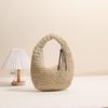 Bolsa de Palha Tecida à Mão Cor Sólida da Moda Nova Bolsa de Palha com Franjas de Nicho Bolsa de Palha Tecida Bolsa de Praia para Férias à Beira-Mar Feminina