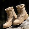 Fabricantes directos Botas de combate estilo militar para hombre de caña alta Botas Tácticas del Desierto para entrenamiento al aire libre antideslizantes resistentes al desgaste transpirables de montaña