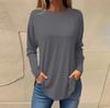 Comercio exterior transfronterizo Sudadera pullover para mujer básica azul morado verde estampado casual cuello redondo manga larga fábrica de origen taburete