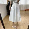 Falda de Paraguas de Algodón Ultra Anti-Arrugas de Corte A con Características de Enfriamiento y Protección Solar, Pantalones Falda Casual de Verano para Mujer de Longitud Media Anti-Exposición H061812