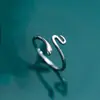 Anillo de Serpiente para Mujer Nicho Lujo Ligero Serpiente Gone Animal Anillo para Dedo Moda Simple Gancho Línea Serpiente Anillo Abierto para Dedo