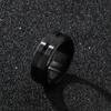 Anillo de acero de titanio transfronterizo para hombre, nicho de 8 mm, anillo de acero de titanio con ranura bicolor, anillo de acero inoxidable, fabricantes de joyas al por mayor