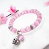 Pulseira Olho de Gato Estilo Coreano Pulseira com Pingente de Coroa Pulseira Estudante Cristal Pulseira Atacado Pulseira Nicho Coreia