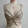 Cadena Corporal AYJ Europea y Americana Hueca de Lujo con Perlas Artificiales para Ropa Exterior, en Capas para Fiestas y Banquetes Modernos, Cadena Sexy para el Pecho