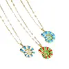 Moda Transfronteriza Nueva Europea y Americana Estilo Marino Retro Goteo de Aceite Colorido Colgante de Caracola Acero Inoxidable Collar para Clavícula Yiwu
