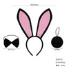 Conjunto Transfronteiriço de Orelhas de Coelho Headband Menina Coelho Halloween Dança Páscoa Festa Adereços Fivela de Cabeça
