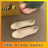 Elegantes zapatos nuevos de estilo coreano 2026 con suela blanda, bailarinas francesas, cómodos mocasines con lazo