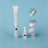 Tubo de crema para ojos con cabezal cerámico de 25 ml material de empaque cosmético, empaque de tubo de PE para maquillaje de lápiz labial, venta directa desde la fábrica de origen