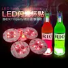 Directamente del fabricante, posavasos luminosos para fiestas de bar, posavasos de colores parpadeantes, luces de base redondas para botellas, EVA LED iluminado