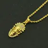 Deseo Joyería nueva y popular de Amazon Hip hop europeo y americano Colgante de retrato tridimensional con diamantes Collar Accesorios para hombre