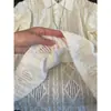 Estilo Old Money Jacquard com Padrão de Trigo Gola Manga Curta Masculino Verão Americano High Street Camisa Polo Camiseta Top Tendência