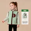 Chaleco de Polar para Niños Tong Bei Personalización Colores Contrastantes Cálido Versátil Se Puede Colgar Etiqueta Unisex Niños En Stock Personalización Pequeña Escala