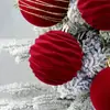 Bolas de Natal de Veludo em Cores Escuras, Decorações Penduradas para Árvore de Natal, Bolas de Natal de Veludo Personalizadas