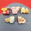 Juguetes de Comida Simulada: Papas Fritas, Donas, Refresco de Cola, Pan, Leche, Accesorios de Resina DIY, Pinzas para el Cabello, Accesorios para Fundas de Teléfono