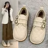 Zapatos de algodón mullidos, estilo slip-on, colección otoño/invierno 2026, zapatos de mujer, zapatos tipo gorro, forrados y engrosados para el invierno, zapatos de algodón extragrandes