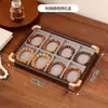 Bandeja de almacenamiento para pulseras, Lujo ligero de alta gama, Pulsera simple Pulsera, Bandeja de exhibición de colección de madera simple de gran capacidad