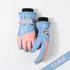 Luvas de esqui de inverno para homens e mulheres algodão adulto impermeáveis espessadas montanhismo equitação luvas quentes ao ar livre neve luvas de cinco dedos