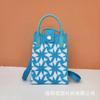 Bolso para teléfono móvil de alta gama Ins Nuevo Bolso tejido casual para mujer Bolso de mano Moda Versátil Tejido Popular Bolso cuadrado pequeño
