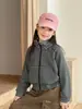 Chamarra sudadera a rayas con cuello alto y cierre, manga raglán, corte holgado, forrada de polar para niños Aimobebe