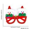 Gafas Luminosas de Dibujos Animados de Navidad Decoración Navideña Suministros para Fiesta Feliz Año Nuevo Letra Luz LED Marco de Gafas
