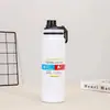 Garrafa térmica esportiva de grande capacidade para viagens internacionais, portátil para atividades ao ar livre, montanhismo, ciclismo, vácuo, aço inoxidável 304