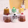 Pegatinas de Refrigerador de Cupcakes de Simulación de PU Pastel Pequeño de Crema Francesa Falsa Props para Sesión de Fotos de Comida Decoración de Ventana