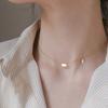 Nuevo Collar de la Suerte con Alfabeto de Plata Esterlina 925 Cadena Clavicular Femenina Celebridad de Internet Diseño Simple de Nicho Joyería Elegante para Estudiantes