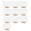 BTU079-81 tarjeta de mesa de boda acrílica hexagonal rectangular número de mesa comida UV tarjeta de mesa tarjeta de asiento