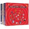 La imagen panorámica cuenta una breve historia del ser humano, de China, del universo y de la Tierra.. Auténtico libro ilustrado infantil de tapa dura de 4 volúmenes.