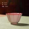 Longquan celadón creativo hecho a mano Copa Maestra alto valor de color Copa Kung Fu Copa Individual taza de té de pétalos de cerámica de arcilla roja