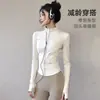 Chaqueta de Fitness para Correr por la Mañana Secado Rápido Manga Larga Ropa para Ejercicio Aeróbico Mujer Otoño Running Ropa para Exteriores Top Delgado Yoga