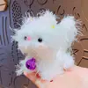 Llavero Colgante de Muñeca Conejo Twister de Peluche de Dibujos Animados Lindo para Pareja Llavero de Mochila Escolar Colgante Pequeño Regalo