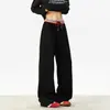 Calça de Moletom Dachshund Retrô Americana para Homens e Mulheres 2025 Nova Primavera Solta de Perna Larga Reta Streetwear Casual