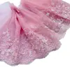 Borde Ancho 21CM Malla Rosa Bordado de Tul Encaje Encaje Vestido de Boda Vestido de Princesa Material de Decoración para Cortinas