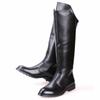 Botas de couro de cano alto casuais da moda zíper traseiro tendência performance palco botas de cowboy masculinas longas Cavaleiro couro macio botas de montaria