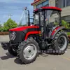 Tractor grande de cuatro ruedas transfronterizo 904 para uso tanto en tierra húmeda como seca, deshierbe, arado, zanjeo, tractor agrícola de tracción en las cuatro ruedas