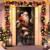 Cortina de Puerta Navideña Tela Colgante Árbol de Navidad Muñeco de Nieve Hombre Mayor Tema Decoración de Entrada Arreglo Festivo Fuente Transfronteriza Fábrica