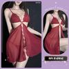 Lencería Sexy con Escote Profundo en V y Diseño Hueco, de Entrepierna Abierta, Camisón Transparente, Ropa de Dormir Atrevida y Atractiva, Estilo de Abstinencia Qqny para Mujeres