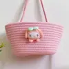 Cesta de Almacenamiento de Pared, Cesta Colgante, Estante de Almacenamiento para Dormitorio, Bolsa Colgante de Pared, Organizador de Pared Tejido de Hilo de Algodón para Detrás de la Puerta