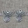 2182 27*24mm Aleación de Plata Antigua Ángel Niña Ángel Colgante Aretes Collar DIY Accesorios de Joyería