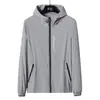 Ropa de Protección Solar de Seda de Hielo al por Mayor para Hombre, Chaqueta de Verano Fresca, Delgada, Transpirable para la Piel, Ropa de Protección Solar con Capucha Deportiva para Hombre, Dropshipping
