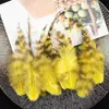 Aproximadamente 50 Piezas de Puntas de Plumas Azules y Blancas para Manualidades, Decoraciones de Plumas de Pollo Coloridas, Accesorios para el Cabello, Materiales Hechos a Mano para Atrapasueños, Directo del Fabricante